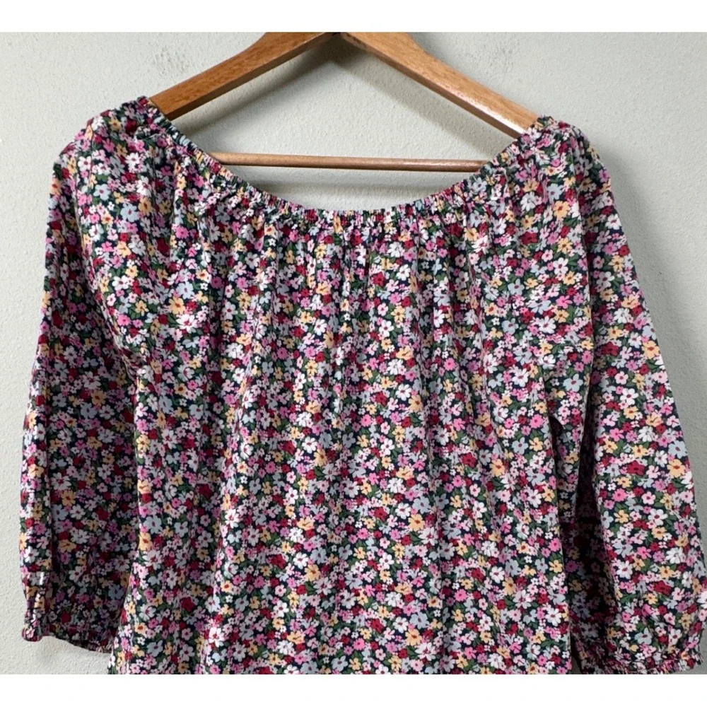 Tuckernuck Pomander Place Ditsy Floral Brooks Blouse Pink Blue Y20956XKGT Small